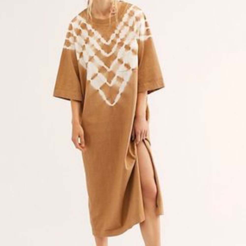 Free people Camilla tie dye shirt dress small